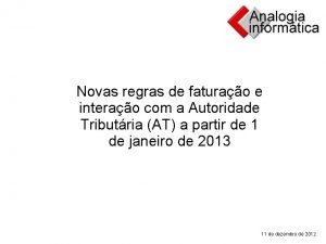 Novas regras de faturao e interao com a