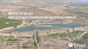 PROYECTO DE LEY QUE ESTABLECE NORMAS DE EFICIENCIA