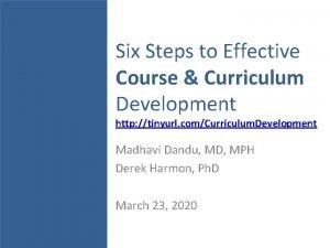Six Steps to Effective Course Curriculum Development http