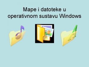 Mape i datoteke