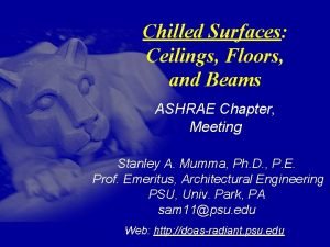 Chilled Surfaces Ceilings Floors and Beams ASHRAE Chapter