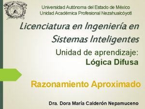Universidad Autnoma del Estado de Mxico Unidad Acadmica