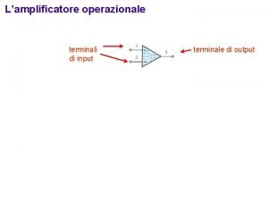 Lamplificatore operazionale terminali di input terminale di output