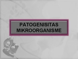 PATOGENISITAS MIKROORGANISME PENDAHULUAN Patogenesis infeksi bakteri diawali permulaan