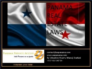 Panama real estate law
