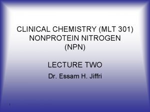 Npn clinical chemistry