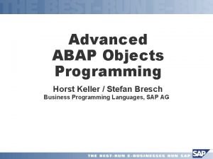 Persistence class in sap abap