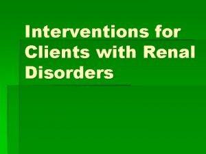 Interventions
