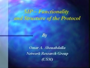 Sip protocol structure