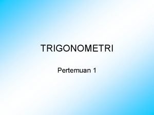 Perbandingan trigonometri