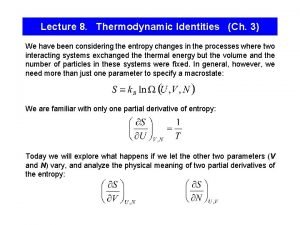 Thermodynamic identity