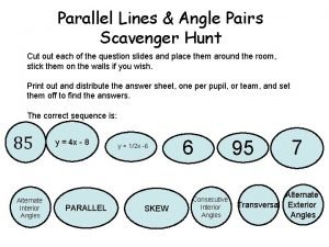 Angle relationships scavenger hunt answer key