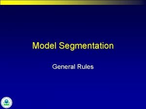 Model Segmentation General Rules Watershed Water Quality Modeling