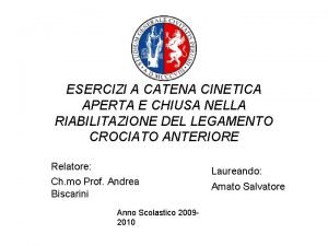 Catena cinetica aperta e chiusa