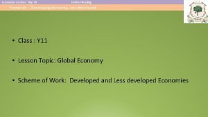 Economics Section Chp 49 Further Reading Keywords Developing