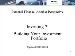 Personal Finance Another Perspective Investing 7 Building Your