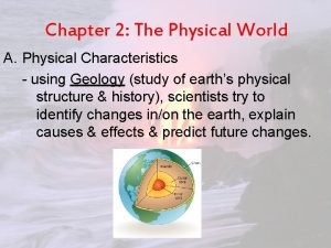Physical characteristics of the world