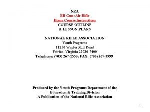 Nra bb gun rules