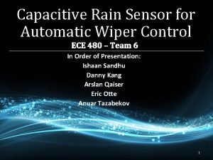 Capacitive rain sensor