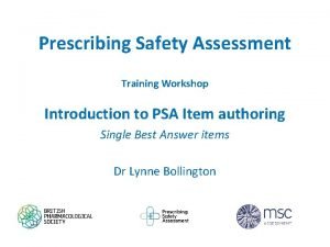 Prescribing safety assessment course
