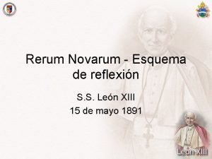 Rerum Novarum Esquema de reflexin S S Len