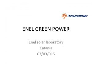 Enel green power catania