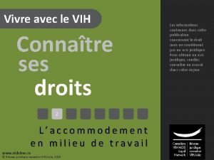 Vivre avec le VIH Connatre ses droits 2