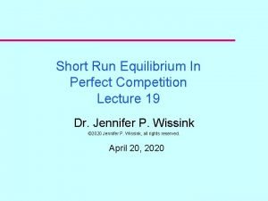 What is short run equilibrium