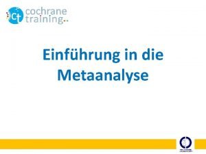 Cochrane metaanalyse