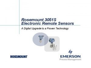Electronic remote sensor