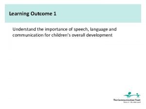 Expressive speech delay