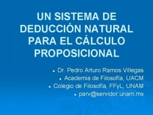 UN SISTEMA DE DEDUCCIN NATURAL PARA EL CLCULO