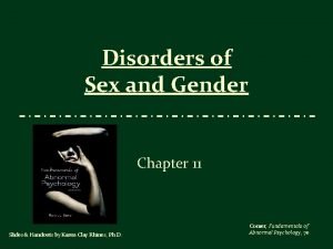 Paraphilia disorder