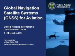 Global Navigation Satellite Systems GNSS for Aviation United