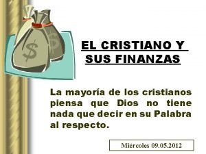 El cristiano y sus finanzas