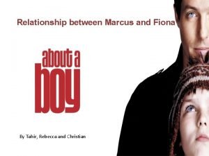 Relationship between Marcus and Fiona By Tahir Rebecca
