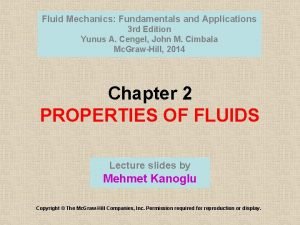 Fluid Mechanics Fundamentals and Applications 3 rd Edition
