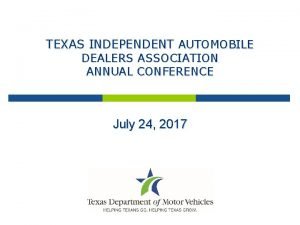 Texas independent automobile dealers association