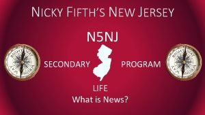 NICKY FIFTHS NEW JERSEY N 5 NJ SECONDARY