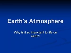 Layers of the earth's atmosphere