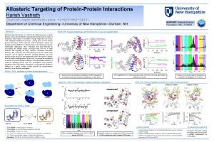 Allosteric Targeting of ProteinProtein Interactions Harish Vashisth harish