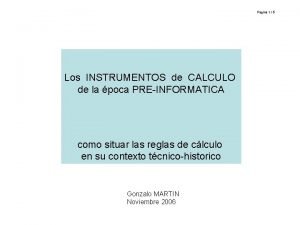 Como se clasifican los instrumentos de calculo
