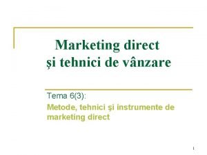 Tema marketing Tema marketing