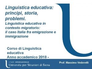 Linguistica educativa principi storia problemi Linguistica educativa in