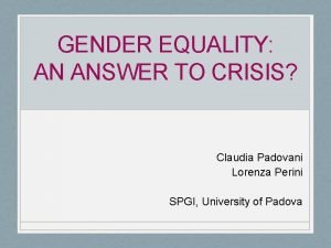 Claudia padovani unipd