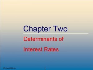 Chapter Two Determinants of Interest Rates Mc GrawHillIrwin