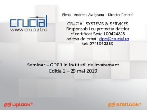 Crucial systems