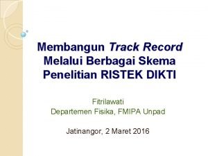 Contoh track record