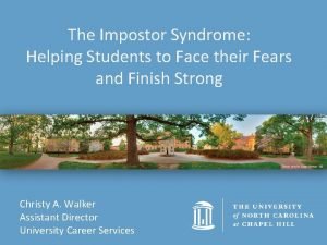 The Impostor Syndrome Helping Students to Face their