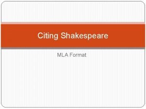 Mla citation for othello Mla citation for othello